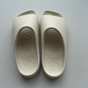 Khaite Brighton Slides in Cream Color